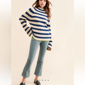 Free People In My Feelings velvet crop flare pants